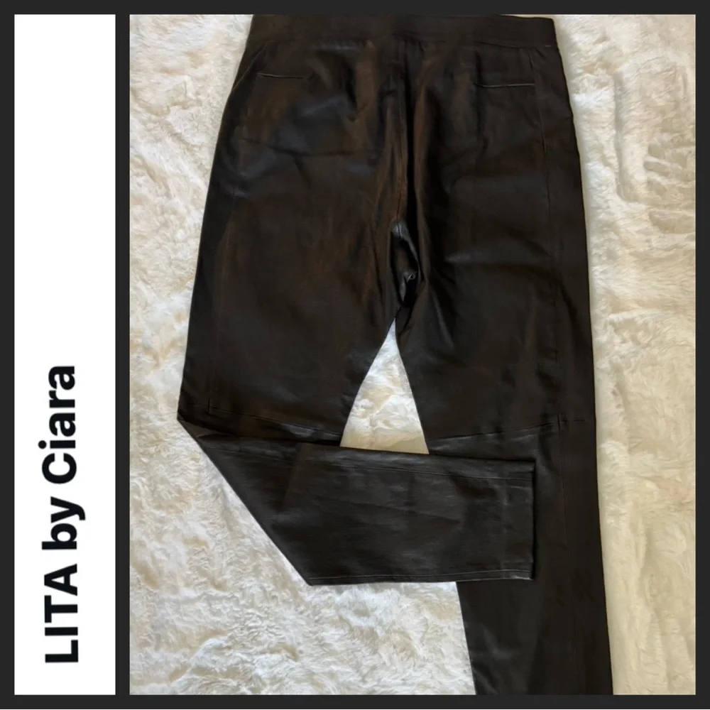 NWT LITA by Ciara Lamb Leather Leader Pants - Picture 11 of 14